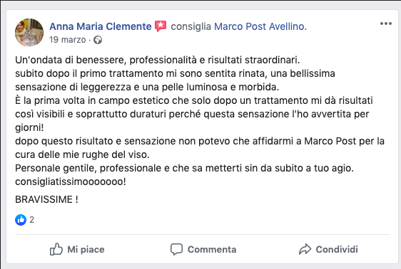 Recensione cliente Marco Post
